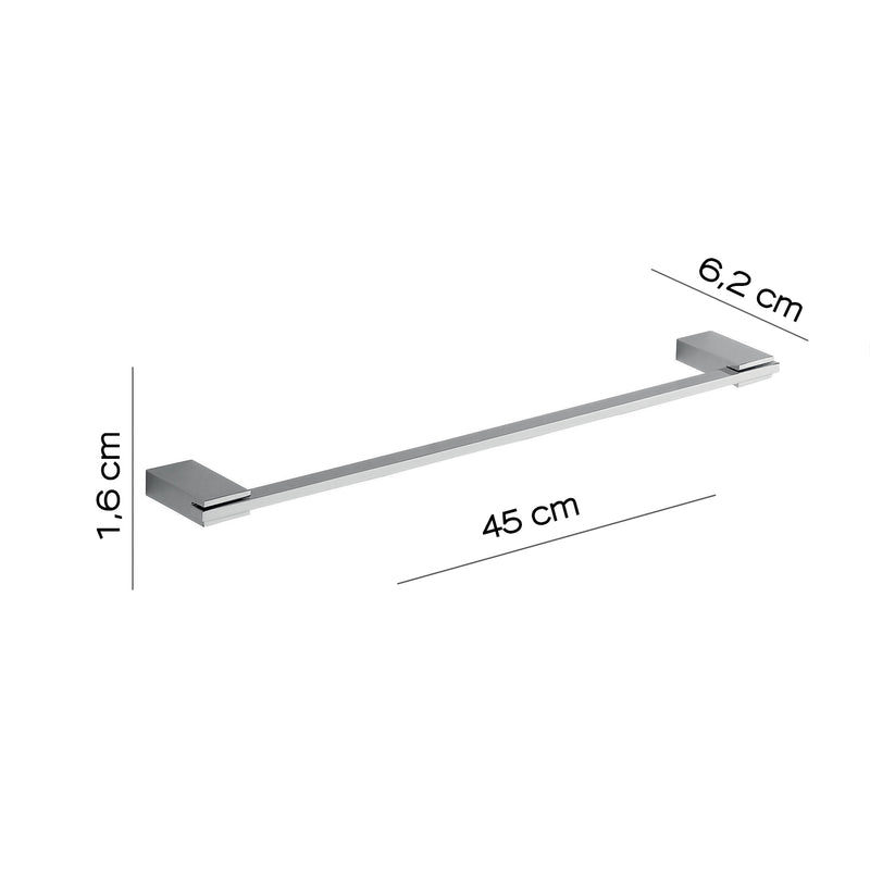 Portasalviette 45 cm in Acciaio Inox di Gedy serie Kansas - Cromato by CeramicStore | Lo specialista del tuo bagno