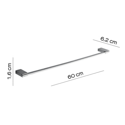 Portasalviette 60 cm in Acciaio Inox di Gedy serie Kansas - Cromato by CeramicStore | Lo specialista del tuo bagno