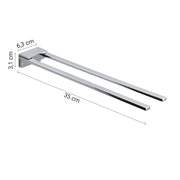 Portasalviette fisso a 2 braccia in Acciaio Inox di Gedy serie Kansas - Cromato by CeramicStore | Lo specialista del tuo bagno