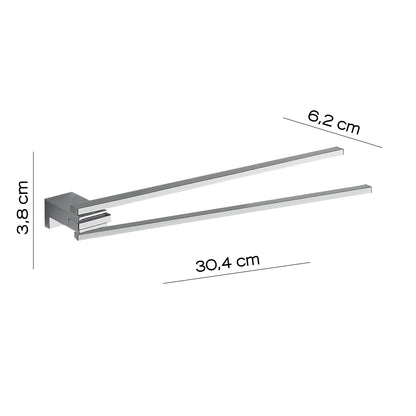 Portasalviette a snodo in Acciaio Inox di Gedy serie Kansas - Cromato by CeramicStore | Lo specialista del tuo bagno