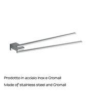 Portasalviette a snodo in Acciaio Inox di Gedy serie Kansas - Cromato by CeramicStore | Lo specialista del tuo bagno