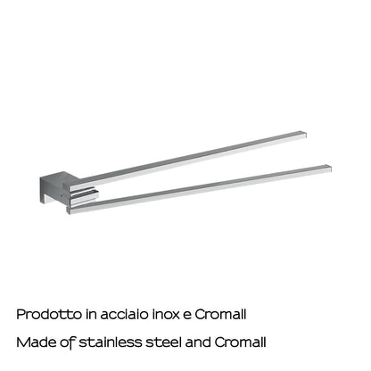Portasalviette a snodo in Acciaio Inox di Gedy serie Kansas - Cromato by CeramicStore | Lo specialista del tuo bagno