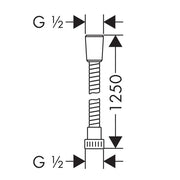 Metaflex Flessibile doccia 125 cm Hansgrohe Antitorsione by CeramicStore | Lo specialista del tuo bagno