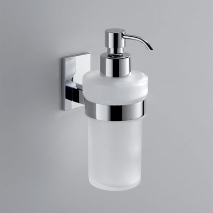 Gedy Dosasapone con erogatore in ABS cromato Maine in acciaio inox, Cromall e vetro satinato by CeramicStore | Lo specialista del tuo bagno