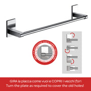 Gedy Portasalviette cm 35 Mod. Maine in acciaio inox e Cromall fissaggio a incollo by CeramicStore | Lo specialista del tuo bagno