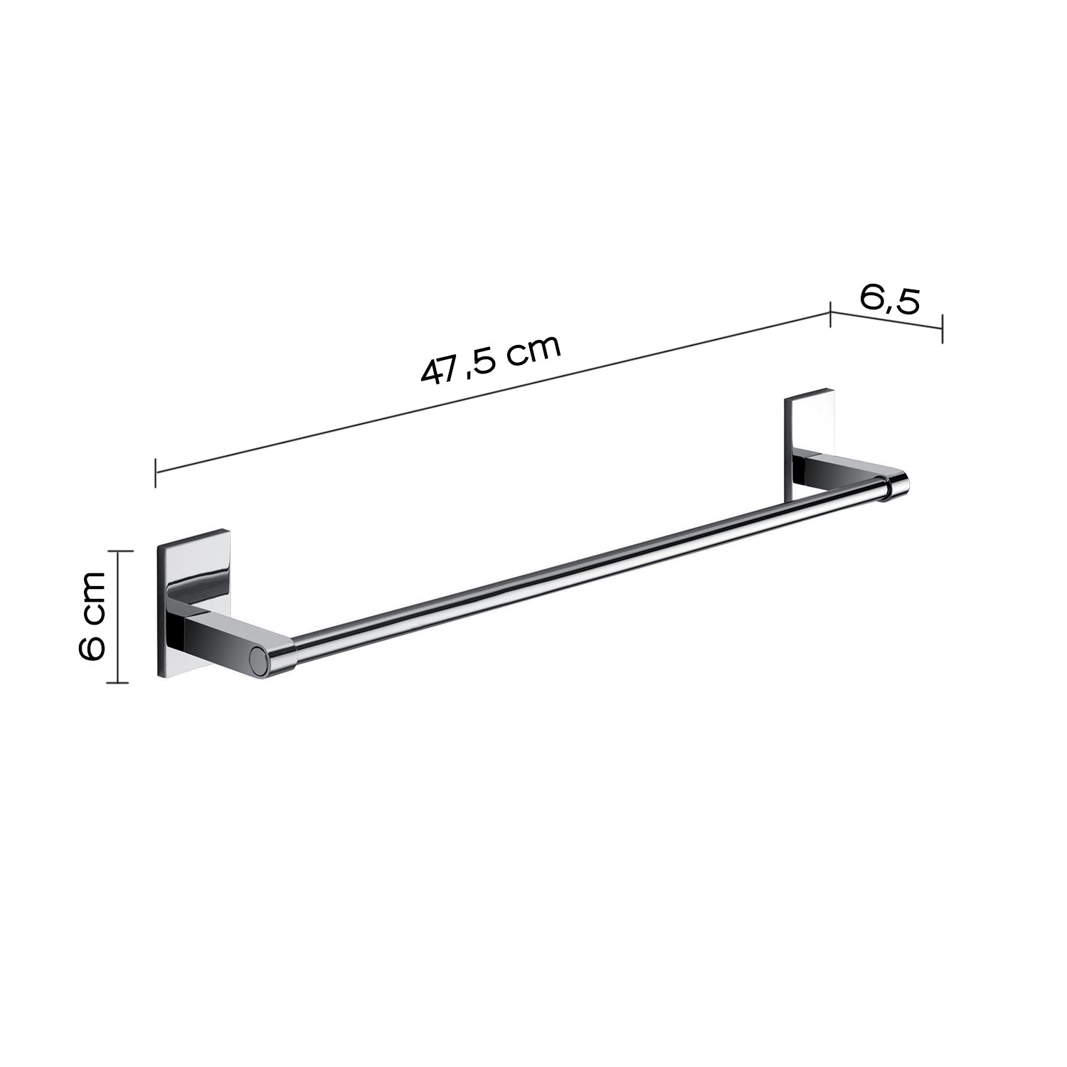 Gedy Portasalviette cm 45 Mod. Maine in acciaio inox e cromall per fissaggio a incollo by CeramicStore | Lo specialista del tuo bagno