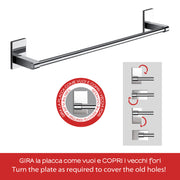 Gedy Portasalviette cm 45 Mod. Maine in acciaio inox e cromall per fissaggio a incollo by CeramicStore | Lo specialista del tuo bagno