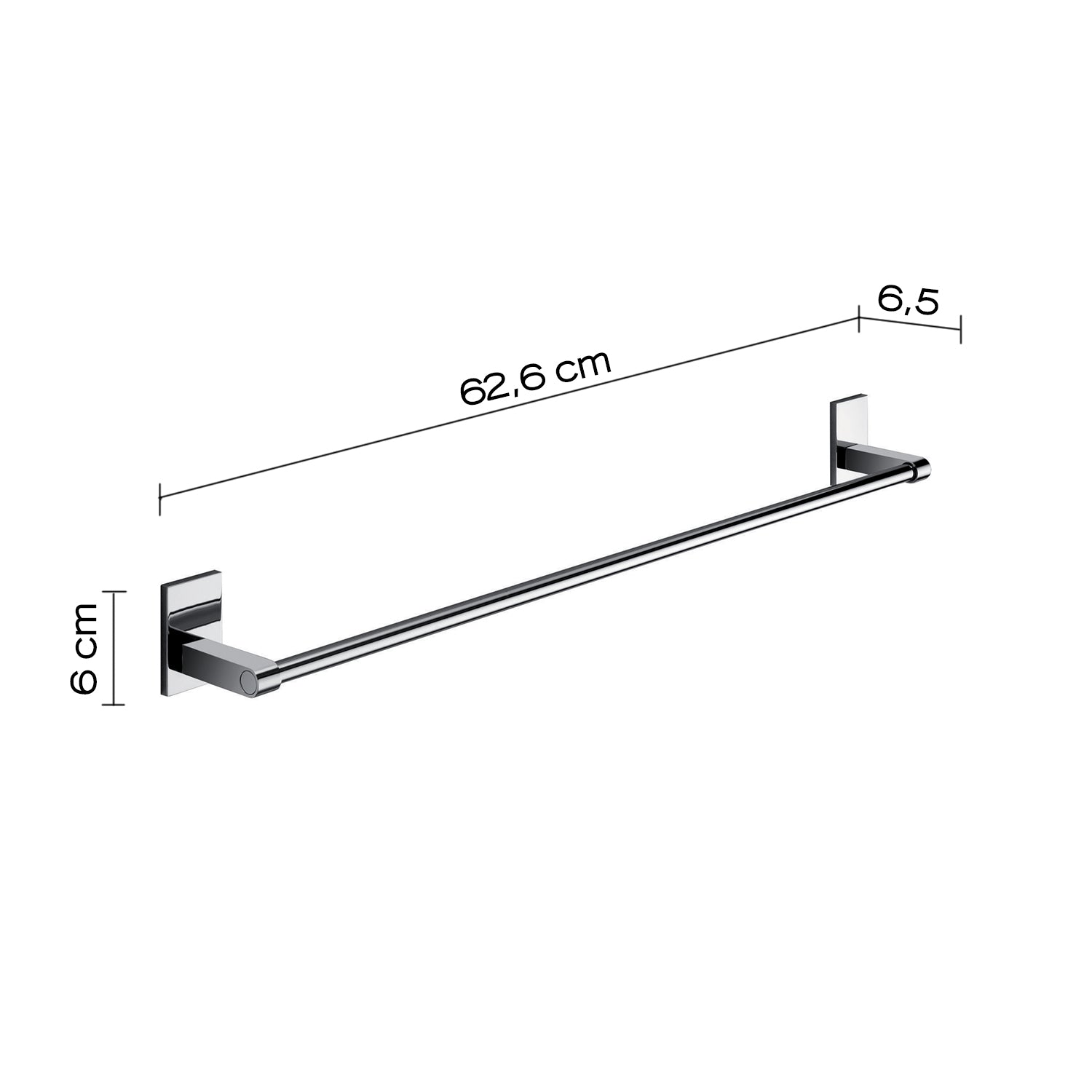 Gedy Portasalviette cm 60 Mod. Maine in acciaio inox e cromall fissaggio a incollo by CeramicStore | Lo specialista del tuo bagno