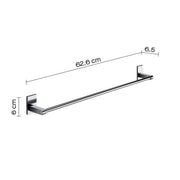 Gedy Portasalviette cm 60 Mod. Maine in acciaio inox e cromall fissaggio a incollo by CeramicStore | Lo specialista del tuo bagno