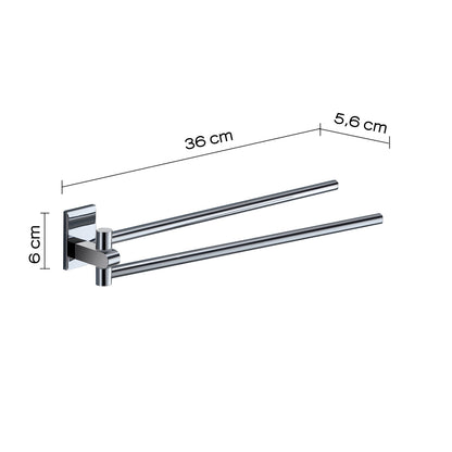Gedy Portasalviette a snodo Mod. Maine in acciaio inox e cromall per installazione a incollo by CeramicStore | Lo specialista del tuo bagno
