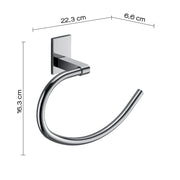 Portasalviette ad anello Gedy Maine in acciaio inox e cromall fissaggio a muro incollo by CeramicStore | Lo specialista del tuo bagno