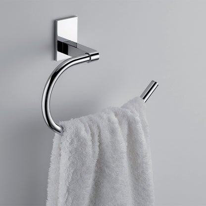 Portasalviette ad anello Gedy Maine in acciaio inox e cromall fissaggio a muro incollo by CeramicStore | Lo specialista del tuo bagno