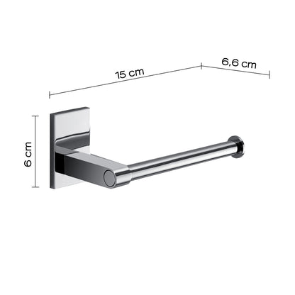 Gedy Portarotolo Maine in acciaio inox e cromall per installazione a incollo a muro