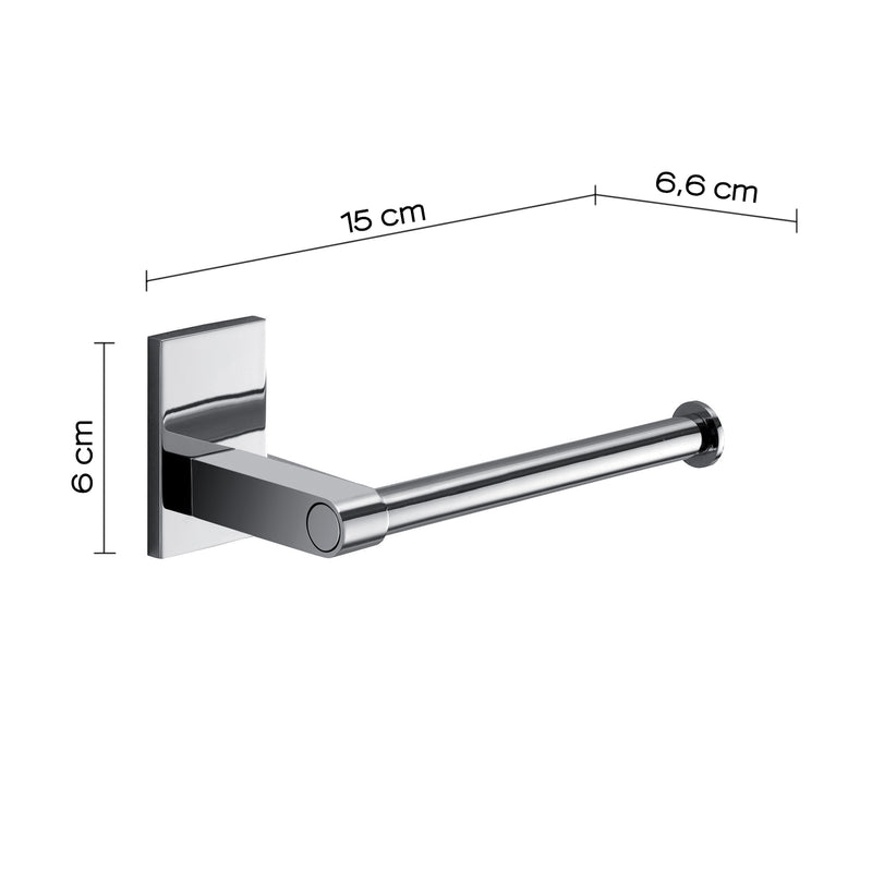 Gedy Portarotolo Maine in acciaio inox e cromall per installazione a incollo a muro