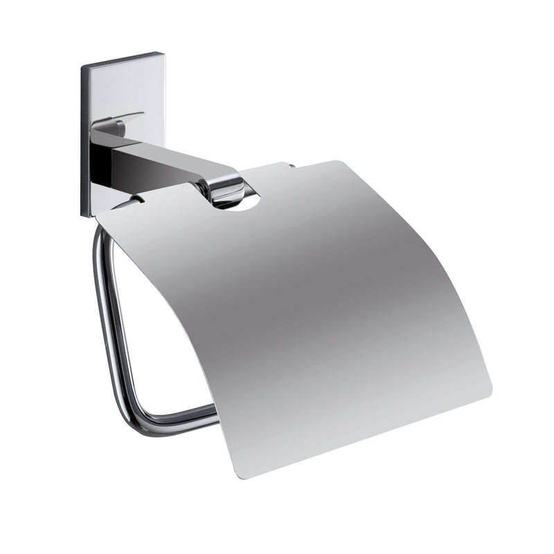 Gedy Portarotolo coperto Maine in acciaio inox e Cromall fissabile con colla