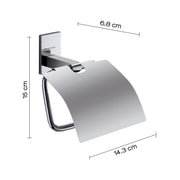 Gedy Portarotolo coperto Maine in acciaio inox e Cromall fissabile con colla