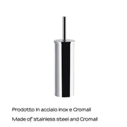 Gedy Scopino wc d'appoggio modello Maine in acciaio inox e Cromall con ciuffo in setole by CeramicStore | Lo specialista del tuo bagno