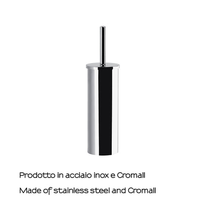 Gedy Scopino wc d'appoggio modello Maine in acciaio inox e Cromall con ciuffo in setole by CeramicStore | Lo specialista del tuo bagno