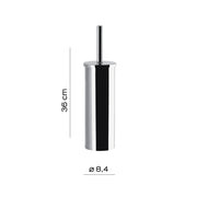 Gedy Scopino wc d'appoggio modello Maine in acciaio inox e Cromall con ciuffo in setole by CeramicStore | Lo specialista del tuo bagno
