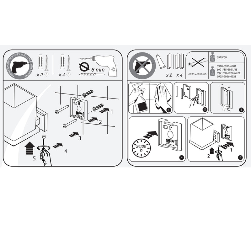Portarotolo in acciaio inox AISI 304 Colorado di Gedy - Cromato