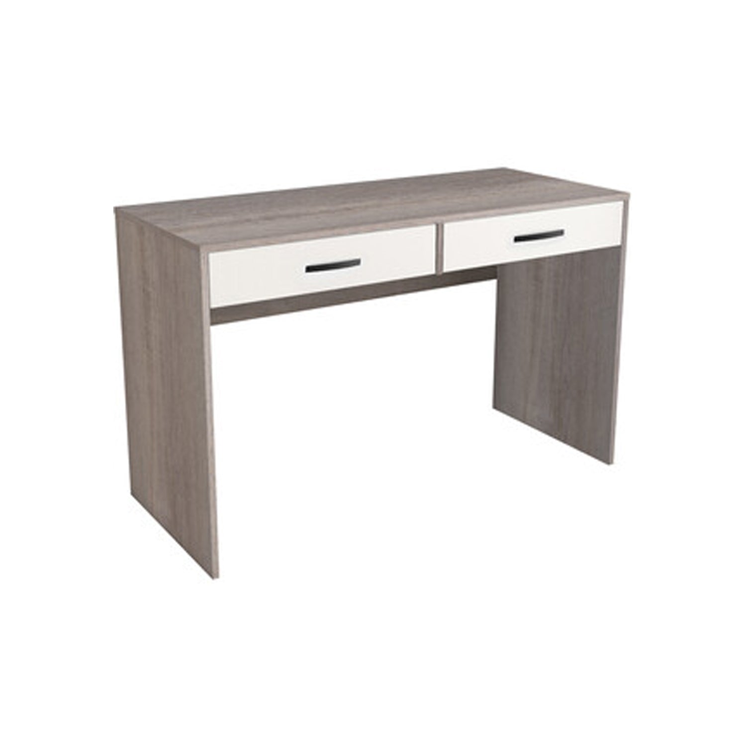 Scrivania con 2 cassetti 117x50xH73,5 cm - Rovere Grigio/Bianco by CeramicStore | Lo specialista del tuo bagno