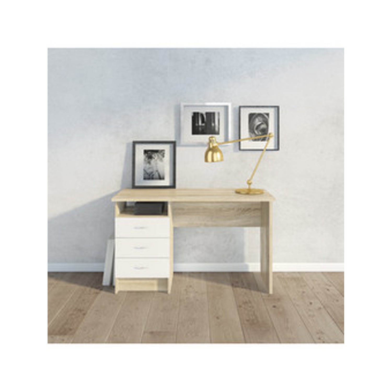 Scrivania modello Function Plus 120x48xH.72 cm - Rovere/Bianco by CeramicStore | Lo specialista del tuo bagno