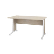 Scrivania modello Prima in truciolare rivestito in melaminico L. 150 cm - Bianco/Quercia by CeramicStore | Lo specialista del tuo bagno