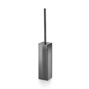 Portascopino da pavimento in acciaio inox nichel nero forma squadrata Lineabeta collezione Skoati by CeramicStore | Lo specialista del tuo bagno