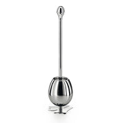 Portascopino 'VOVO' con scopino in acciaio inox lucido Lineabeta Balenghi a forma di uovo by CeramicStore | Lo specialista del tuo bagno