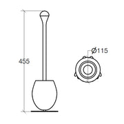 Portascopino 'VOVO' con scopino in acciaio inox lucido Lineabeta Balenghi a forma di uovo by CeramicStore | Lo specialista del tuo bagno