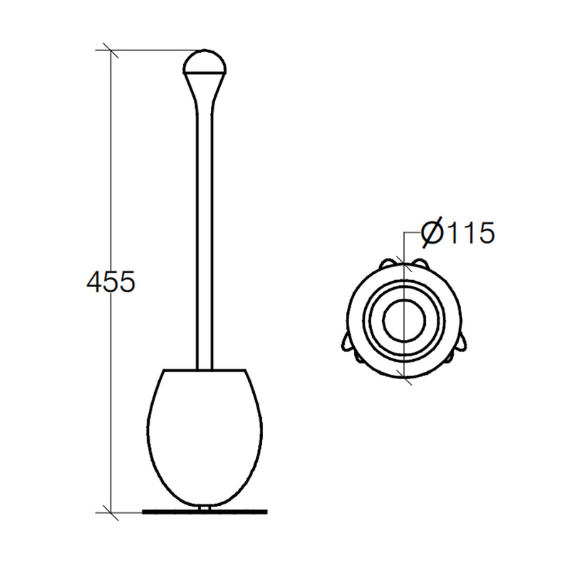 Portascopino 'VOVO' con scopino in acciaio inox lucido Lineabeta Balenghi a forma di uovo by CeramicStore | Lo specialista del tuo bagno