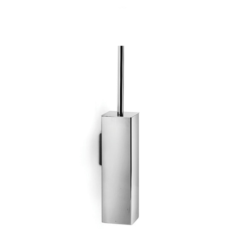 Portascopino a parete in acciaio inox lucido forma squadrata Lineabeta collezione Skoati by CeramicStore | Lo specialista del tuo bagno