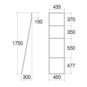 Scaletta portasalviette rettangolare collezione Grela di Lineabeta. In acciaio inox nichel nero by CeramicStore | Lo specialista del tuo bagno