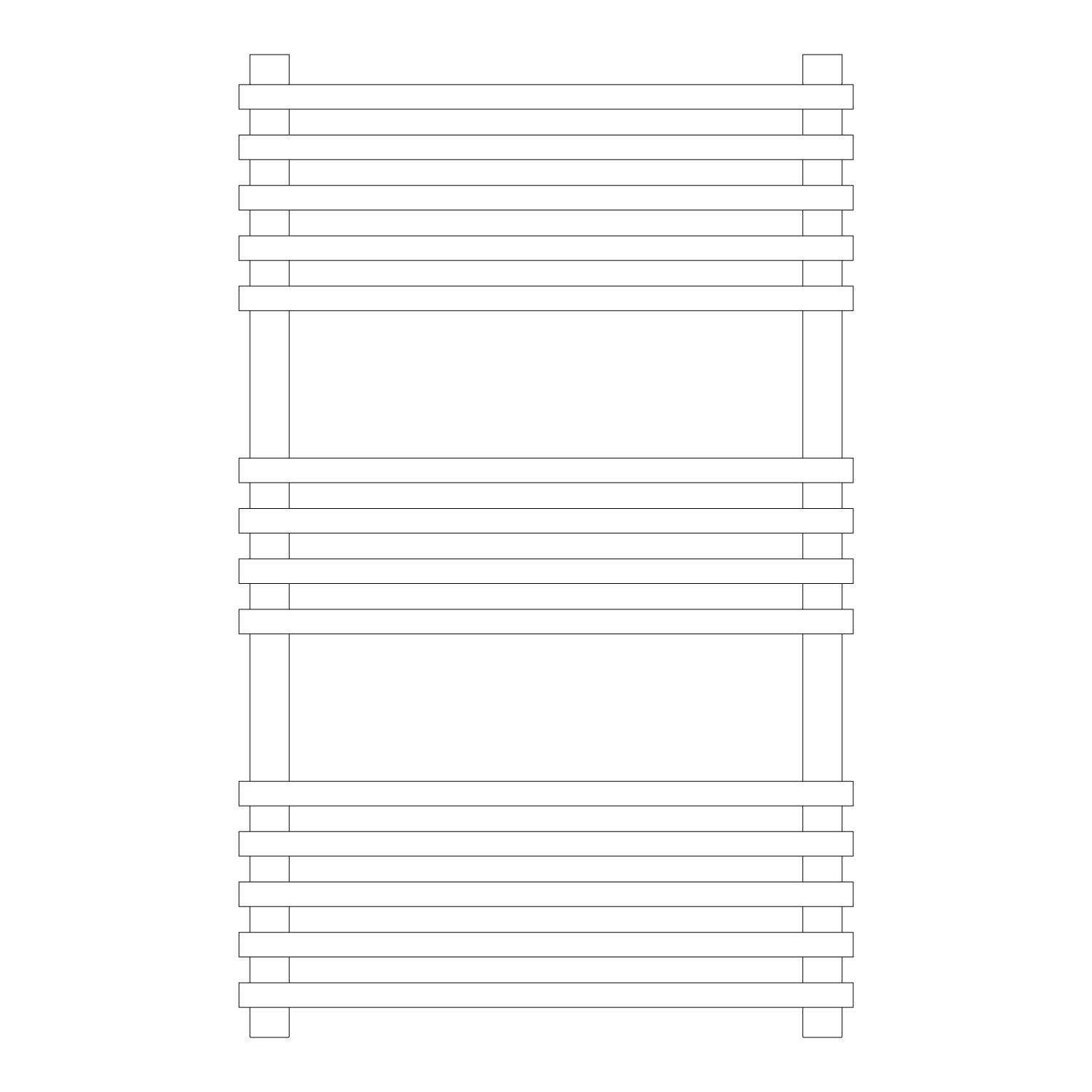 Termoarredo idraulico modello Trapani di Lazzarini 800x500 dritto - Antracite by CeramicStore | Lo specialista del tuo bagno