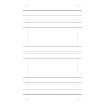 Termoarredo idraulico modello Trapani di Lazzarini 800x500 dritto - Antracite by CeramicStore | Lo specialista del tuo bagno