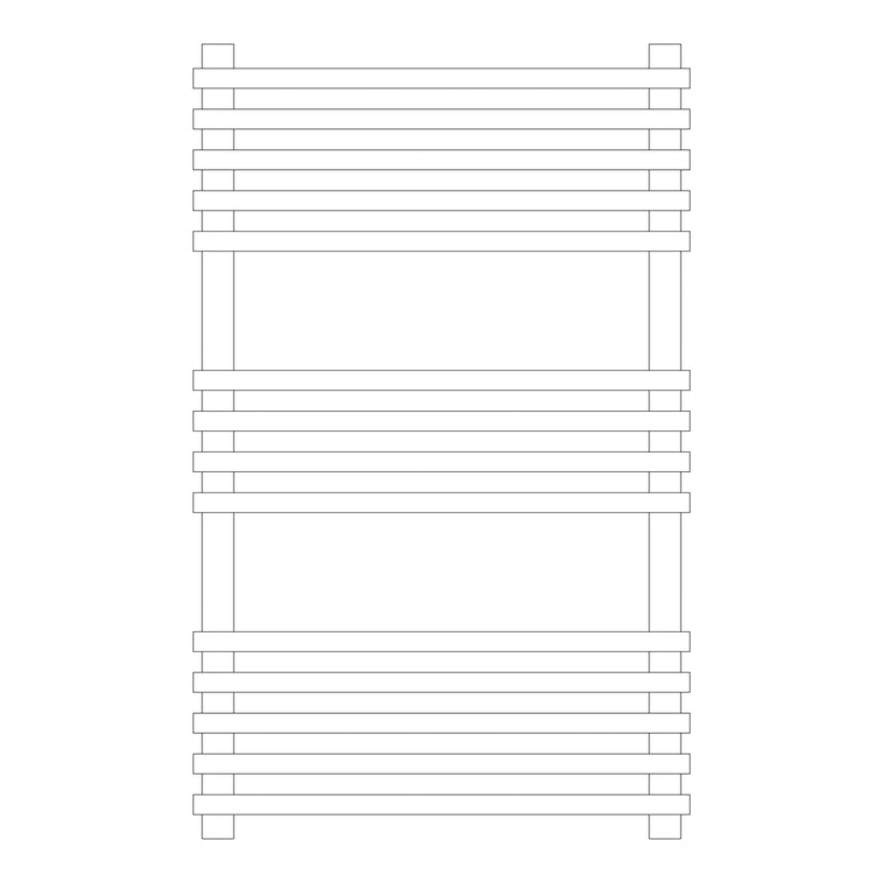 Termoarredo idraulico modello Trapani di Lazzarini 800x500 dritto - Antracite by CeramicStore | Lo specialista del tuo bagno