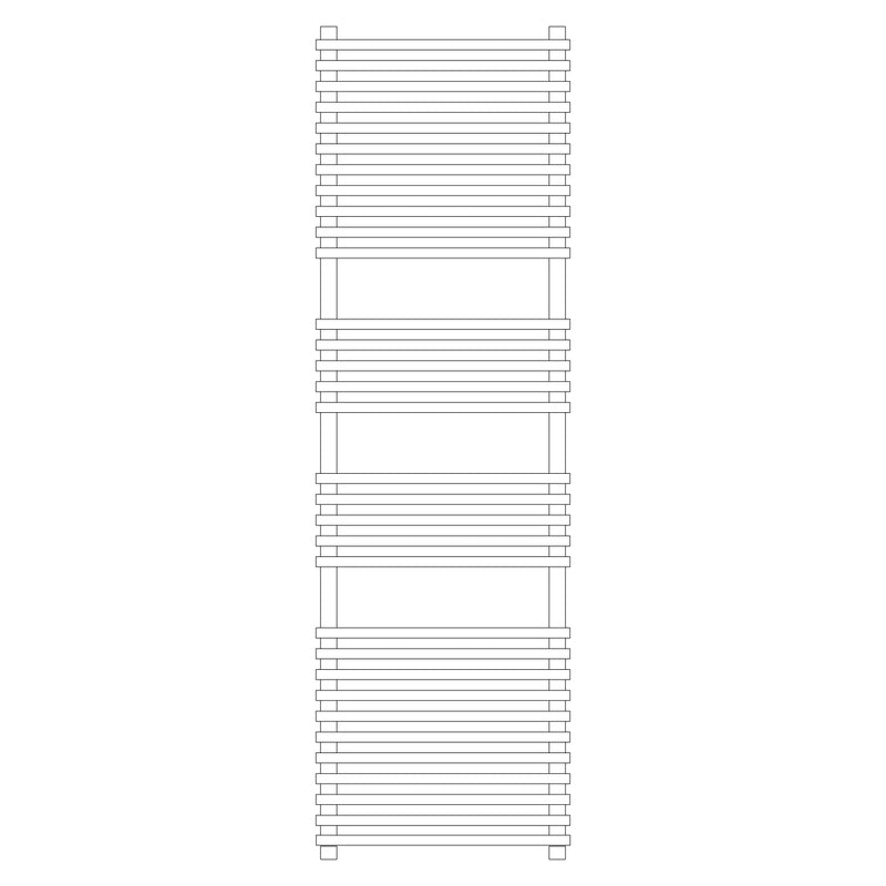 Termoarredo idraulico modello Trapani di Lazzarini 1640x500 dritto - Antracite by CeramicStore | Lo specialista del tuo bagno