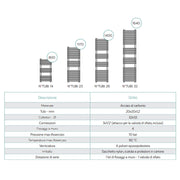 Termoarredo idraulico modello Trapani di Lazzarini 1640x500 dritto - Antracite by CeramicStore | Lo specialista del tuo bagno
