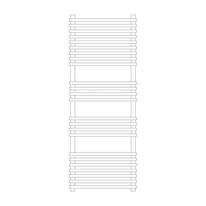 Termoarredo idraulico modello Trapani di Lazzarini 1400x500 dritto - Antracite by CeramicStore | Lo specialista del tuo bagno