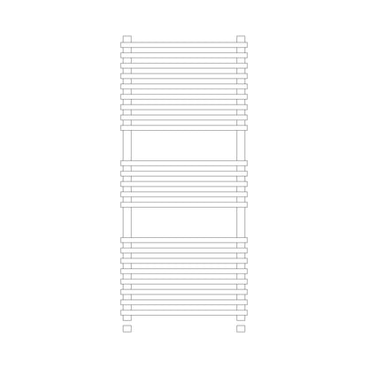Termoarredo idraulico modello Trapani di Lazzarini 1170x500 dritto - Antracite by CeramicStore | Lo specialista del tuo bagno