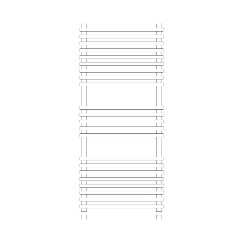 Termoarredo idraulico modello Trapani di Lazzarini 1170x500 dritto - Antracite by CeramicStore | Lo specialista del tuo bagno