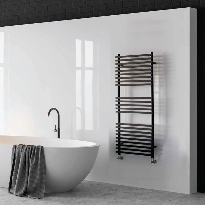 Termoarredo idraulico modello Trapani di Lazzarini 1170x500 dritto - Antracite by CeramicStore | Lo specialista del tuo bagno