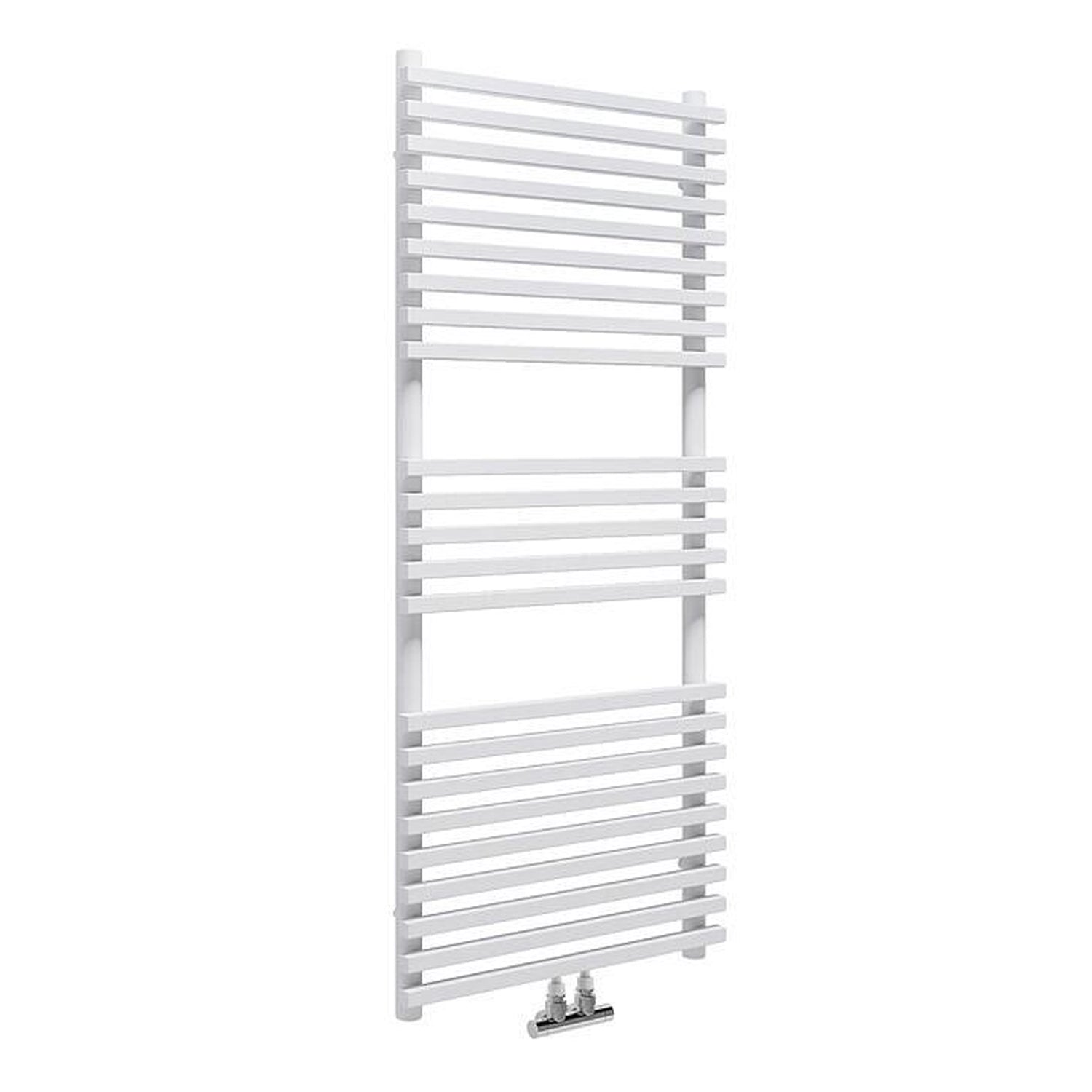 Termoarredo idraulico modello Trapani 1170x600 dritto con attacchi centrali 50 mm - Bianco by CeramicStore | Lo specialista del tuo bagno