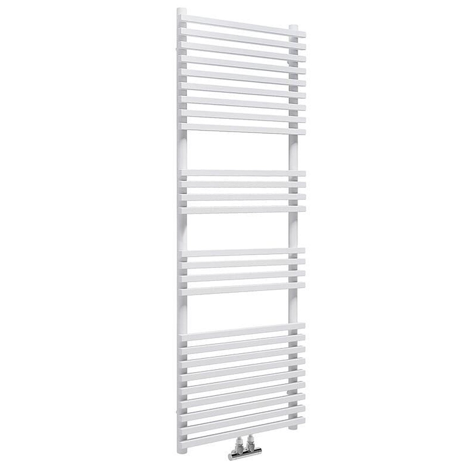 Termoarredo idraulico modello Trapani 1400x600 dritto con attacchi centrali 50 mm - Bianco by CeramicStore | Lo specialista del tuo bagno