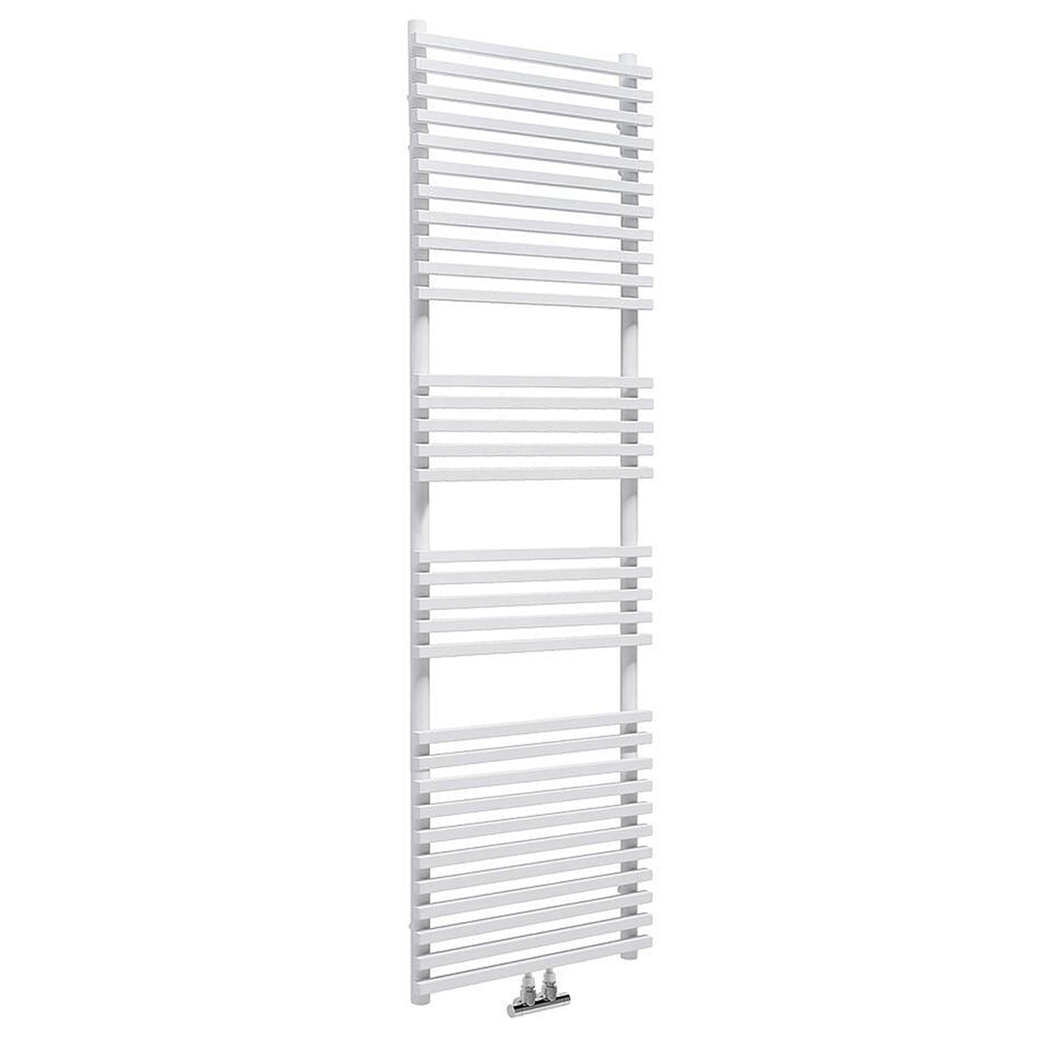 Termoarredo idraulico modello Trapani 1640x600 dritto con attacchi centrali 50 mm - Bianco by CeramicStore | Lo specialista del tuo bagno