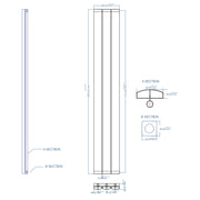 Termoarredo idraulico in alluminio 3 elementi Deco Warm modello Kavala Antracite by CeramicStore | Lo specialista del tuo bagno
