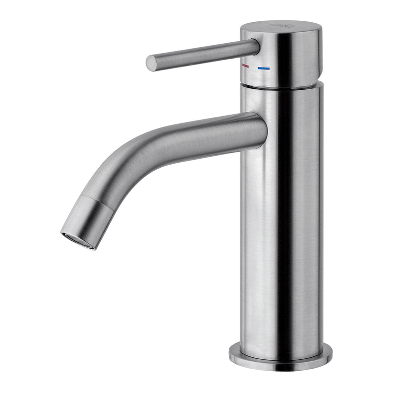 Miscelatore lavabo con scarico automatico Paffoni Light in ottone effetto satinato by CeramicStore | Lo specialista del tuo bagno