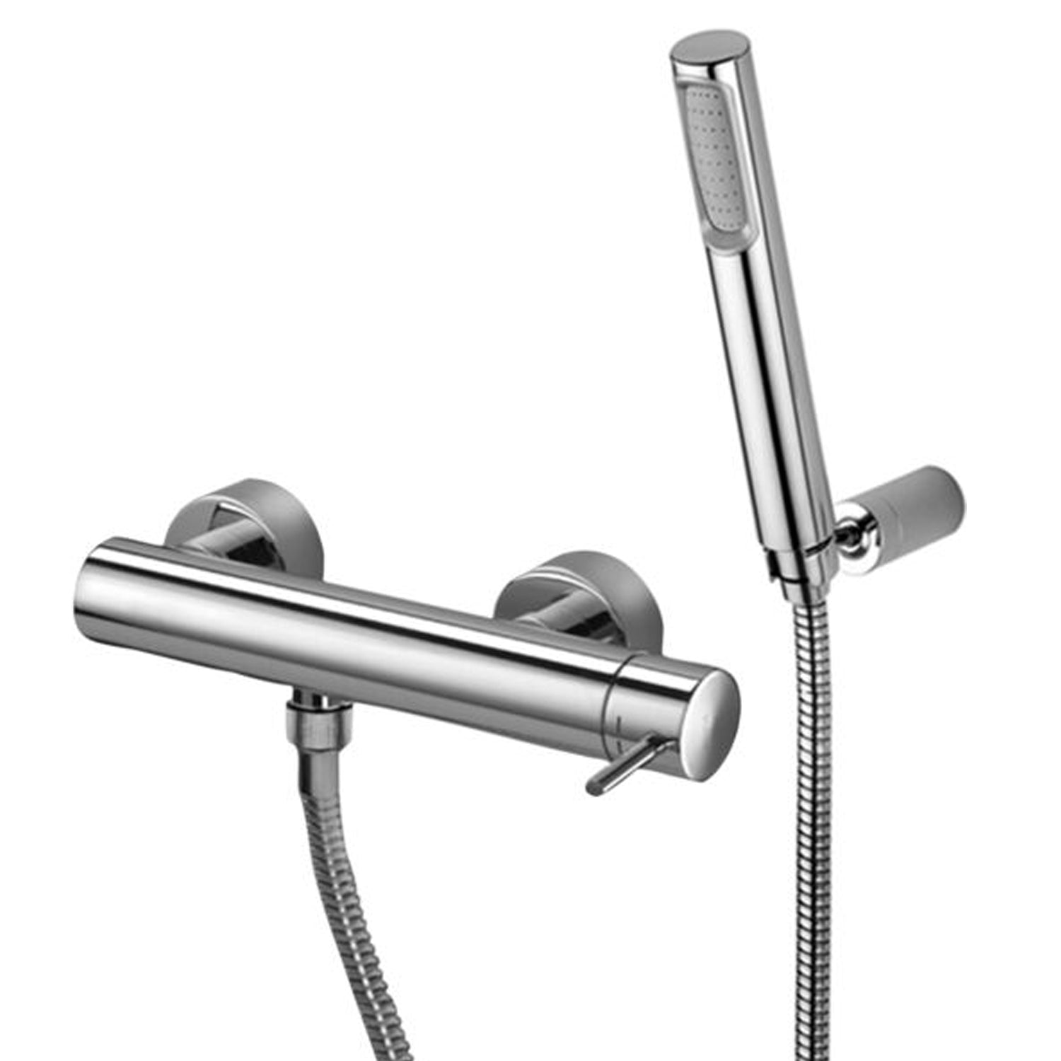 Miscelatore doccia esterno con supporto a muro e doccetta Paffoni Light cromato by CeramicStore | Lo specialista del tuo bagno