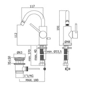 Miscelatore bidet in ottone senza scarico con canna orientabile Paffoni Light effetto satinato by CeramicStore | Lo specialista del tuo bagno