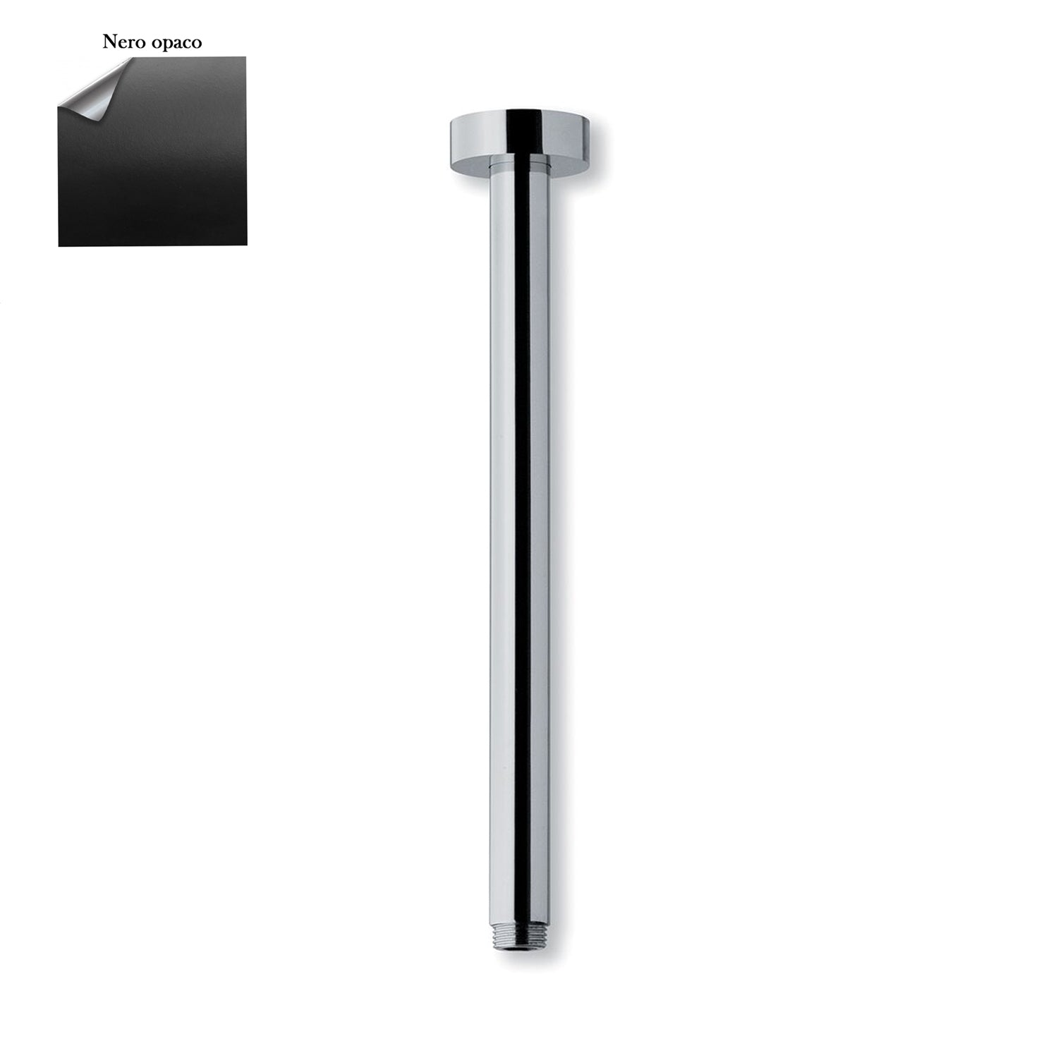 Braccio doccia a soffitto tondo 23mm x 200mm nero by CeramicStore | Lo specialista del tuo bagno